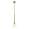 Designers Fountain Willow Creek 60 Watt 1 Light Brushed Gold Pendant with Clear Glass Shade D204M-7P-BG - alternate 1